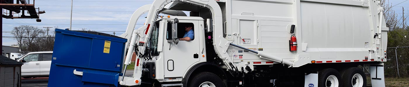 residential front loader garbage truck