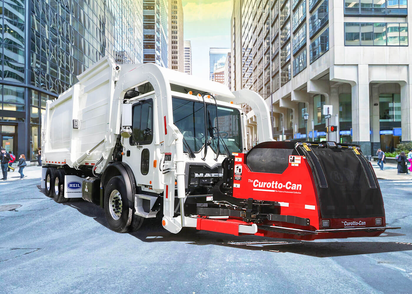 Frontload garbage trucks for sale with Curotto Can - Curotto Can frontloaders