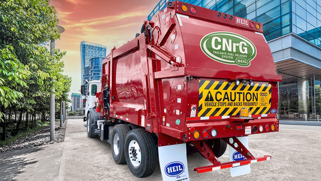 CNrG CNG Frontload Garbage Trucks - CNG Front Load Tailgate