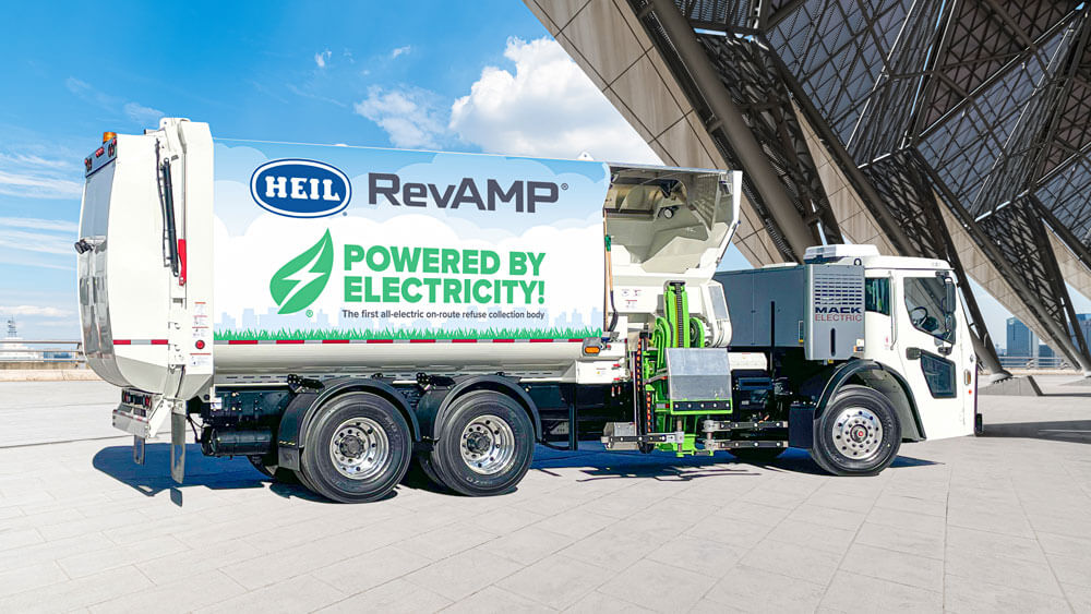 Heil EV Garbage Trucks - Electric Sideload Bodies